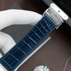 Hublot Classic Fusion Titanium Blue Watch Movement SW300 Crocodile Leather Strap 42mm