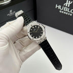 Hublot Classic Fusion Titanium Watch Black Moissanite Diamonds 33mm