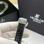 Hublot Classic Fusion Titanium Watch Black Moissanite Diamonds 33mm