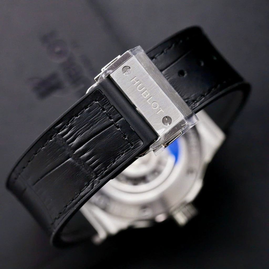 Hublot Classic Fusion Titanium Watch Black Dial  Moissanite Diamonds 42mm