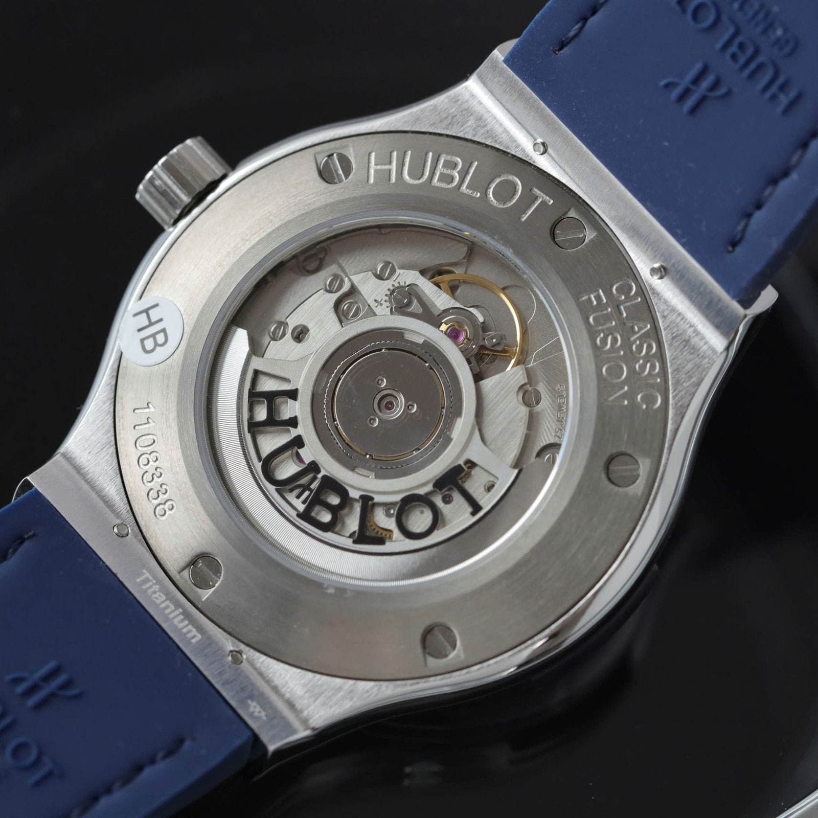 Hublot Classic Fusion Titanium Watch Blue Dial Diamonds 42mm