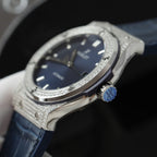 Hublot Classic Fusion Titanium Watch Blue Dial Diamonds 42mm
