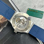 Hublot Classic Fusion Titanium Watch Blue Leather Strap 38mm
