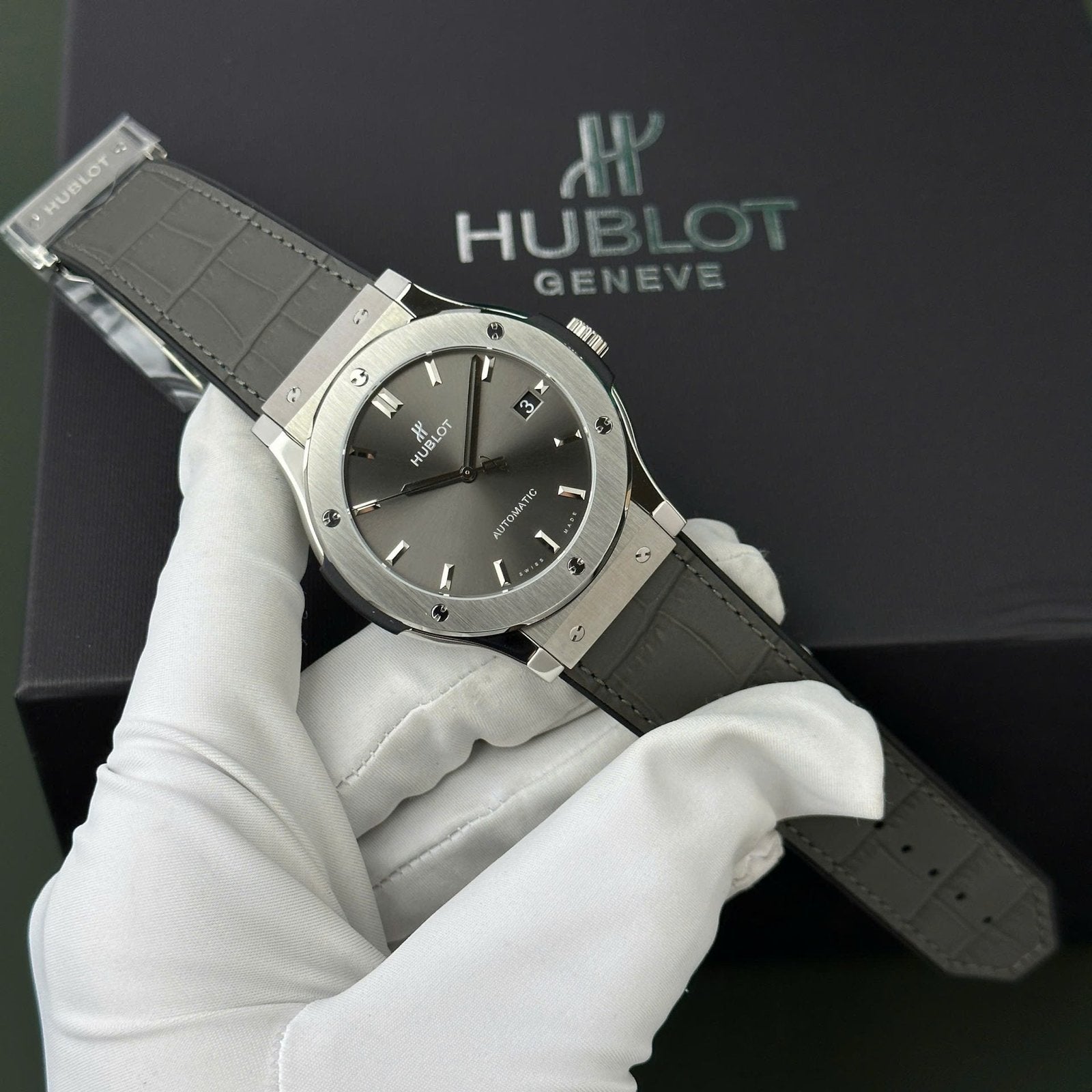 Hublot Classic Fusion Titanium Watch Gray Dial 45mm