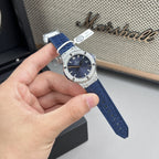 Hublot Watch Classic Fussion Blue Dial Moissanite Diamonds 33mm