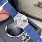Hublot Watch Classic Fussion Blue Dial Moissanite Diamonds 33mm
