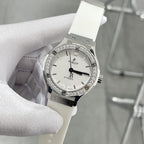Hublot Classic Fusion White Rubber Strap Watch Swiss Movement 38mm