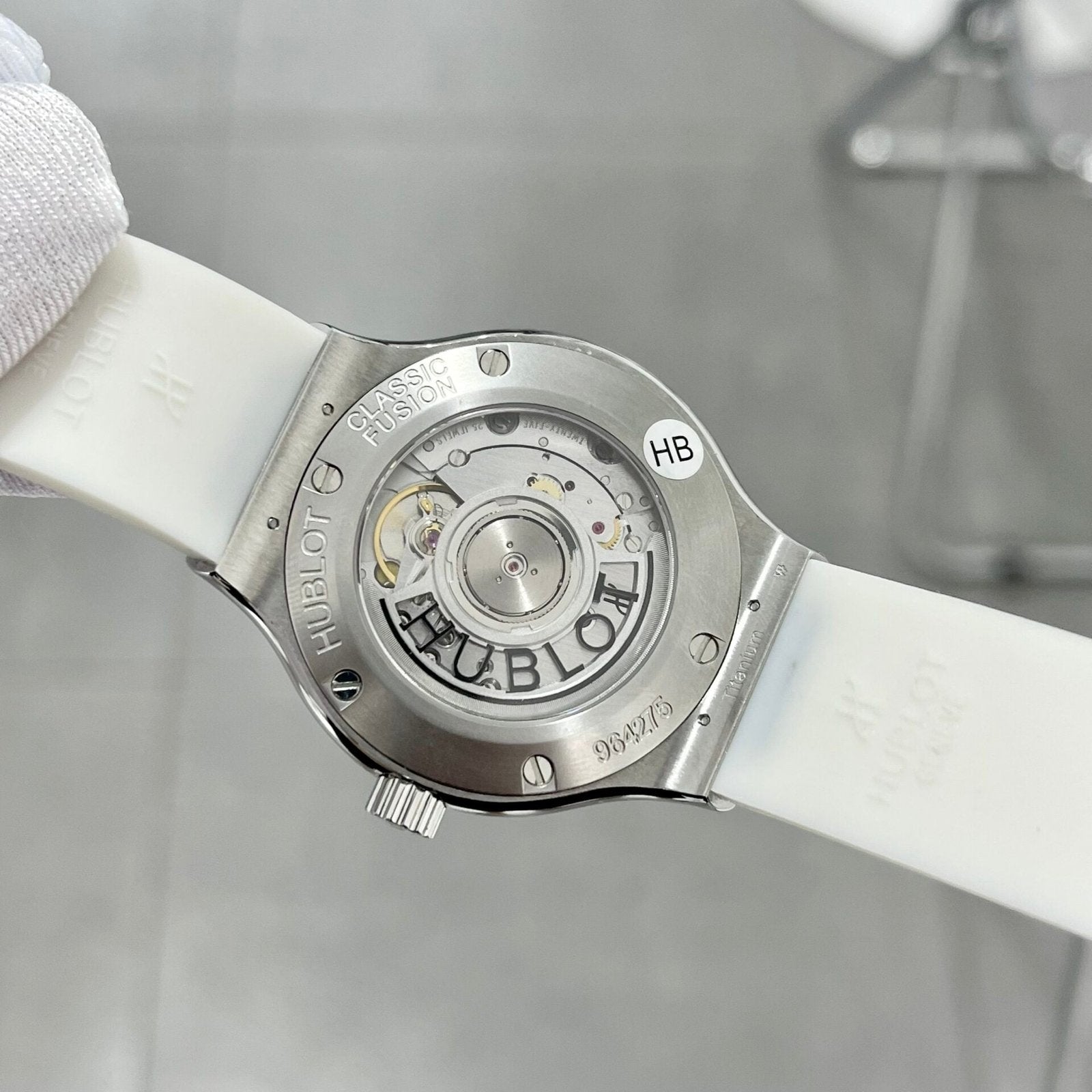 Hublot Classic Fusion White Rubber Strap Watch Swiss Movement 38mm