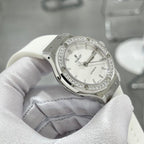 Hublot Classic Fusion White Rubber Strap Watch Swiss Movement 38mm