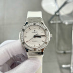 Hublot Classic Fusion White Rubber Strap Watch Swiss Movement 38mm