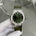 Hublot  Watch Green With Diamond Bezel 38mm