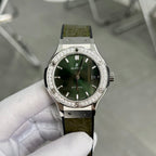 Hublot  Watch Green With Diamond Bezel 38mm
