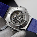 Hublot Watch Big Bang Chronograph Blue Moissanite Diamonds 44mm
