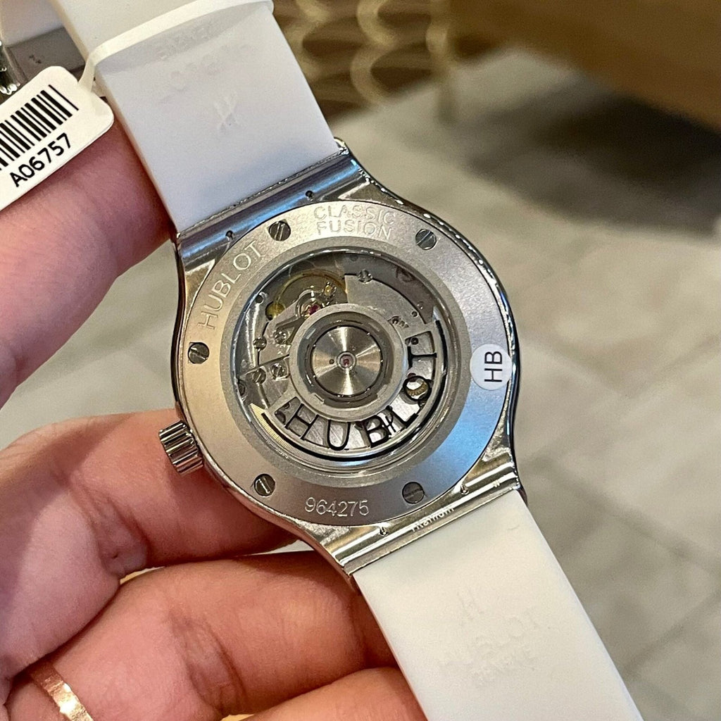 Hublot Watch Classic Fusion White Dial Moissanite Diamonds 38mm