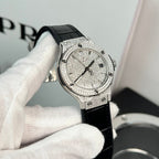 Hublot Classic Fusion Watch With Full Moissanite Black 38mm