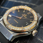 Hublot Watch Demi With Moissanite Diamond Rubber Strap 42mm