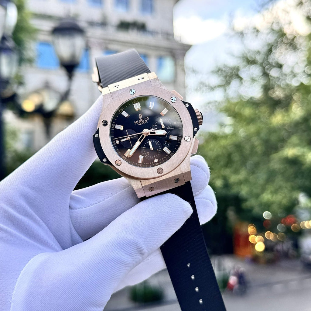 Hublot Watch Big Bang Chronograph King Gold Black Dial 44mm