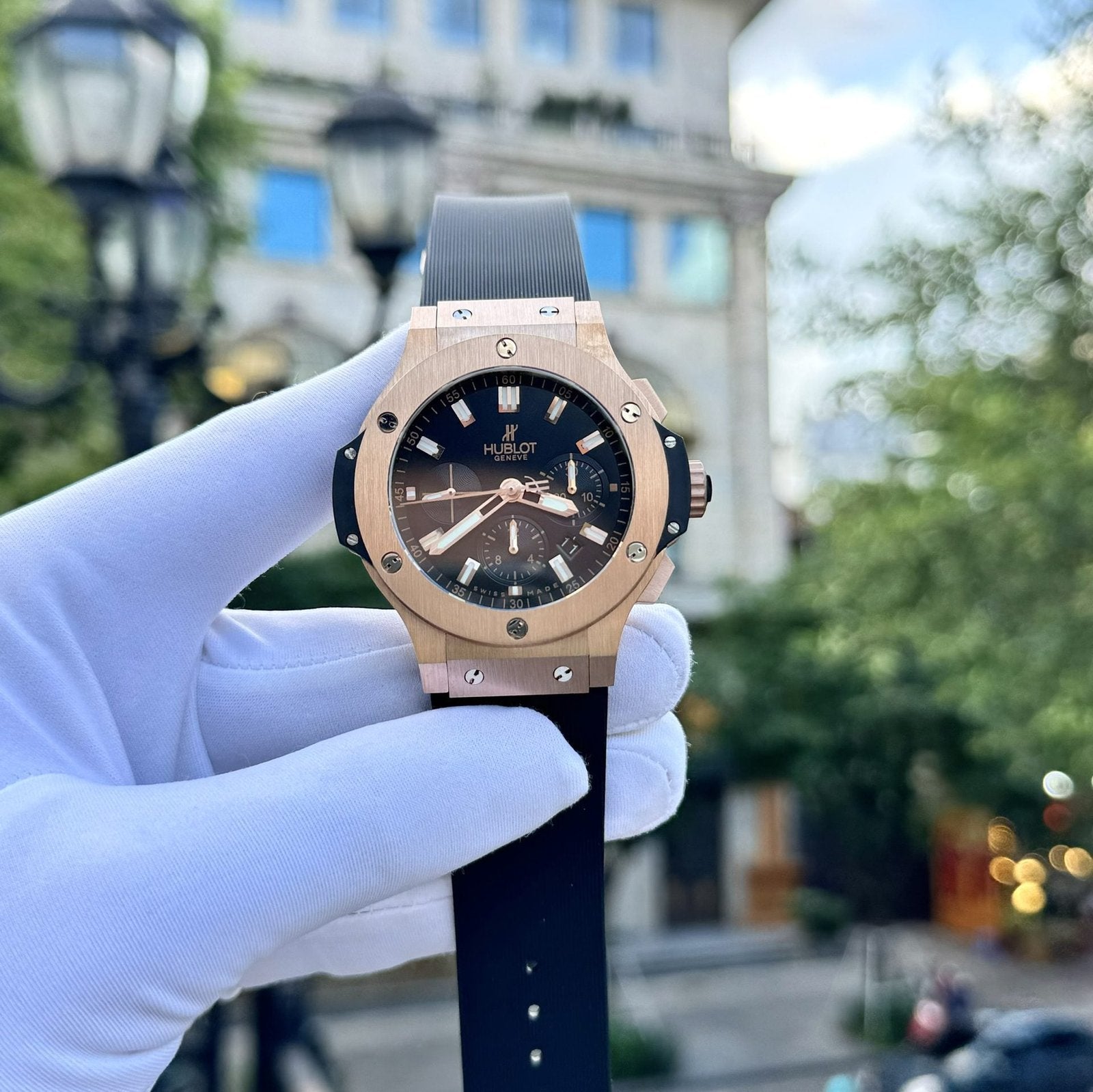 Hublot Watch Big Bang Chronograph King Gold Black Dial 44mm
