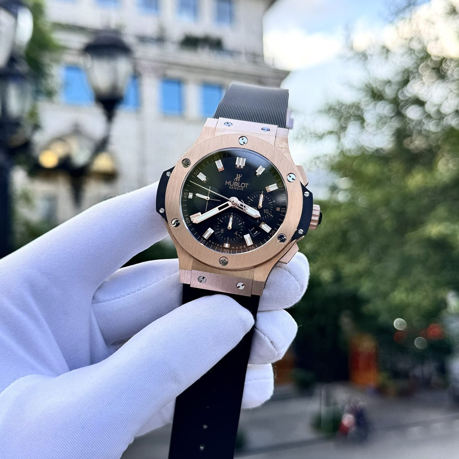 Hublot Watch Big Bang Chronograph King Gold Black Dial 44mm