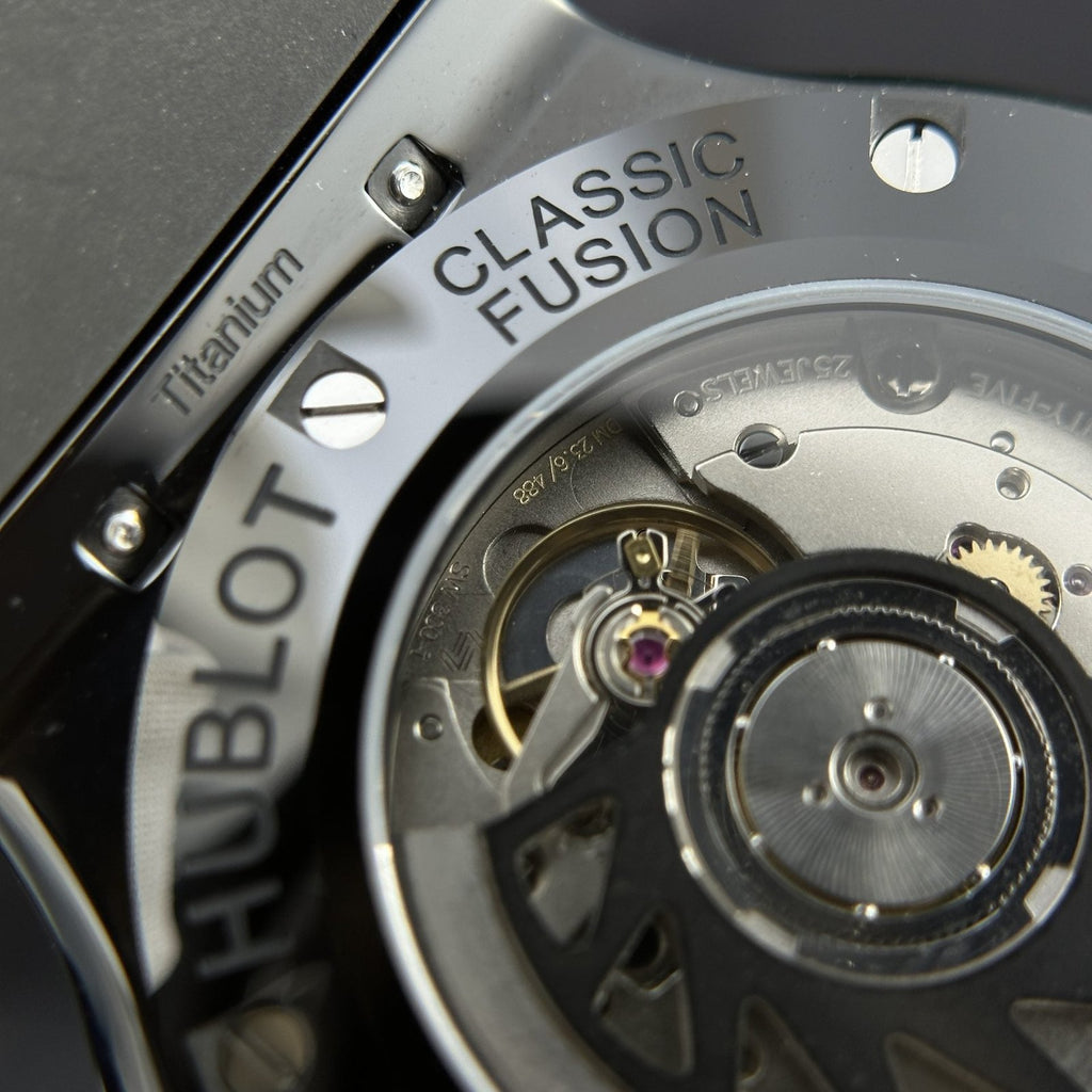 Hublot Watch Classic Fusion Ceramic Demi Gold Dial Carbon 42mm