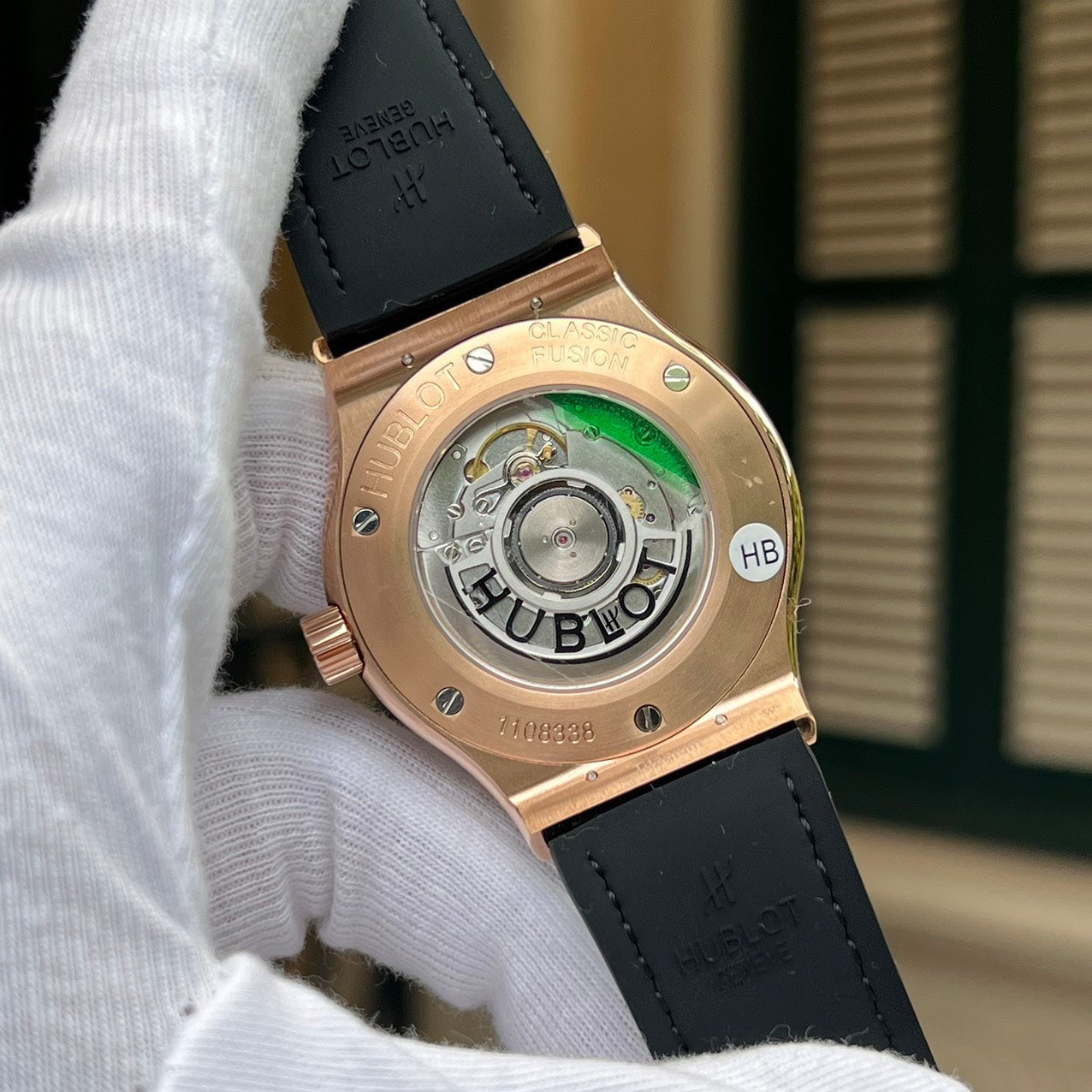 Hublot Classic Fusion King Gold Watch Diamond Bezel 42mm
