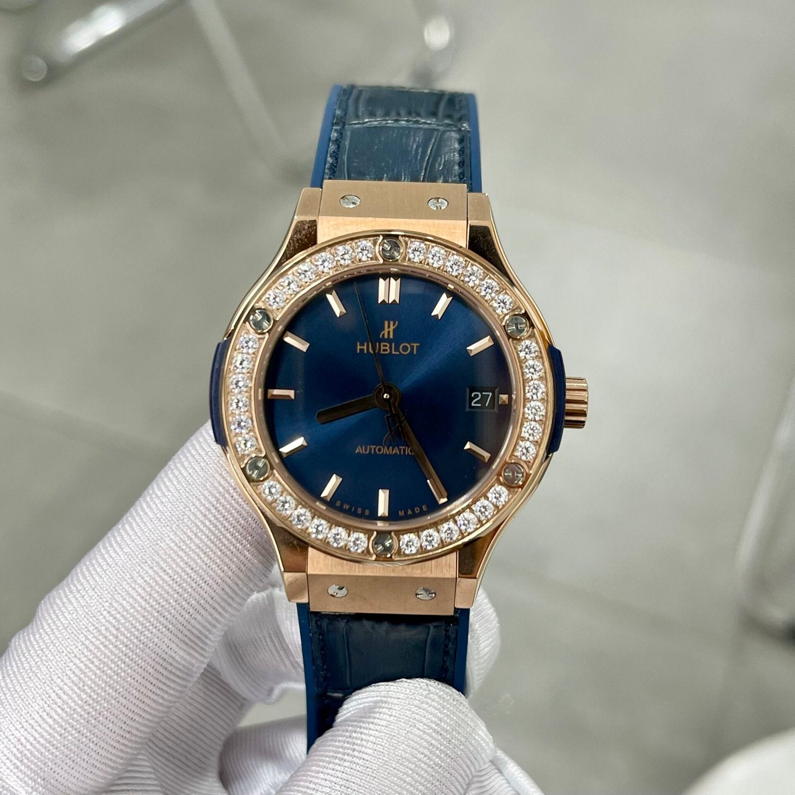 Hublot Classic Fusion King Gold Blue Watch 38mm