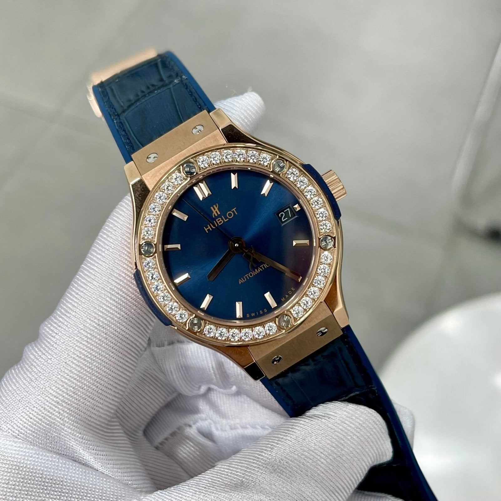 Hublot Classic Fusion King Gold Blue Watch 38mm