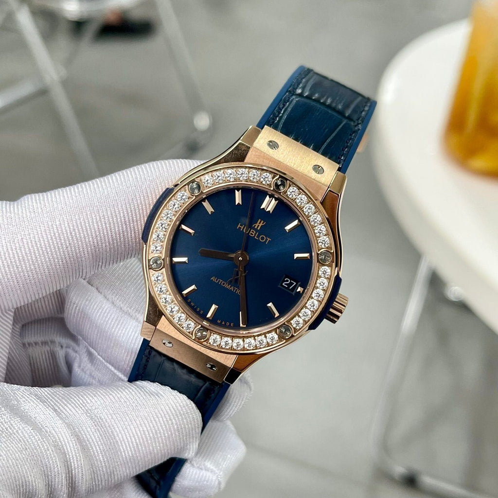 Hublot Classic Fusion King Gold Blue Watch 38mm