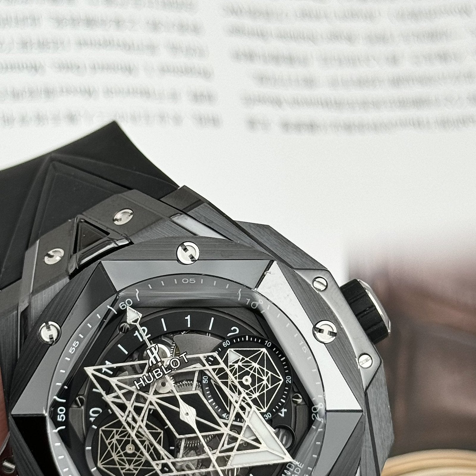Hublot Watch Big Bang Sang Bleu II Black Ceramic 45mm