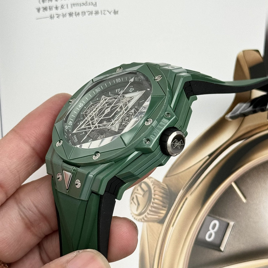 Hublot Watch Big Bang Sang Bleu II Green Ceramic 45mm