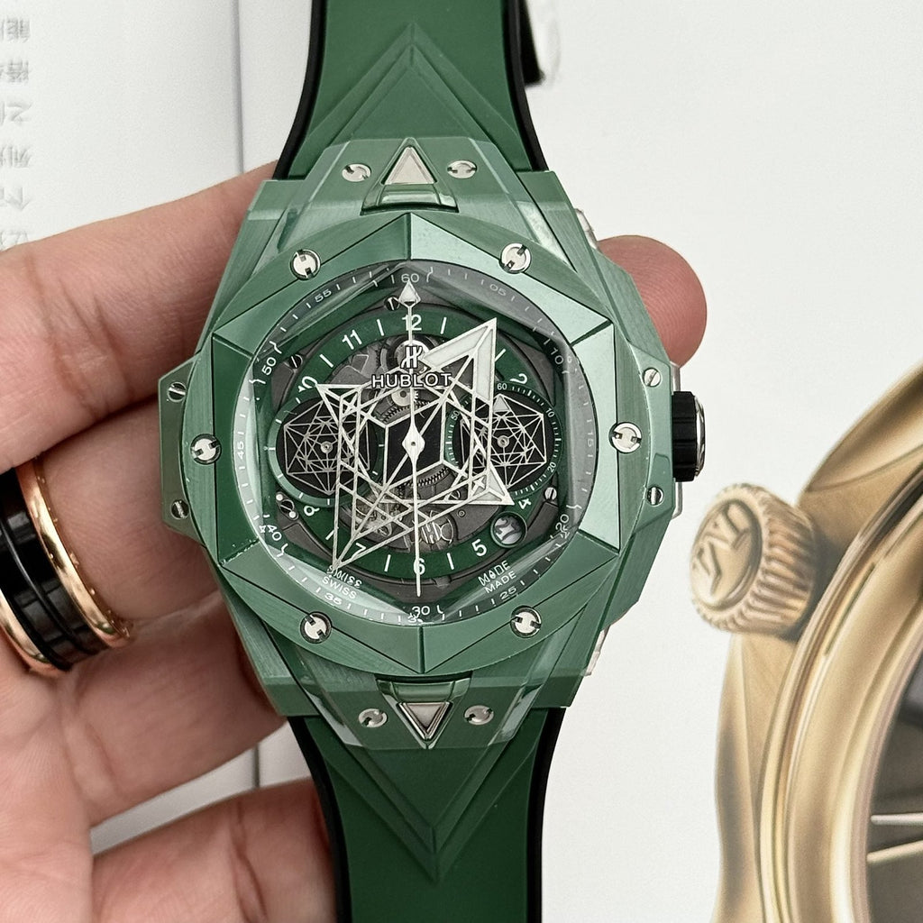 Hublot Watch Big Bang Sang Bleu II Green Ceramic 45mm