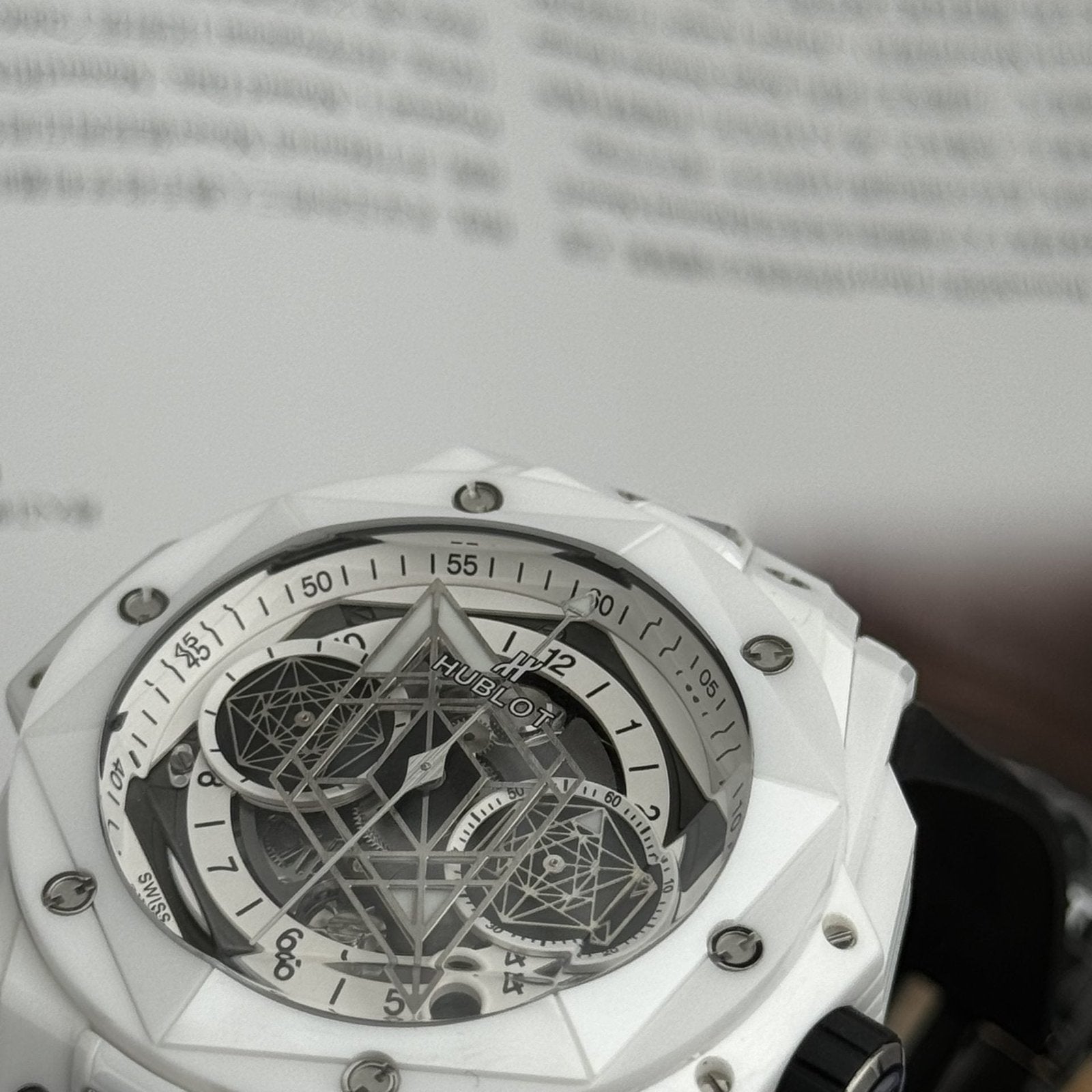 Hublot  Watch Big Bang Sang Bleu II White Ceramic 45mm