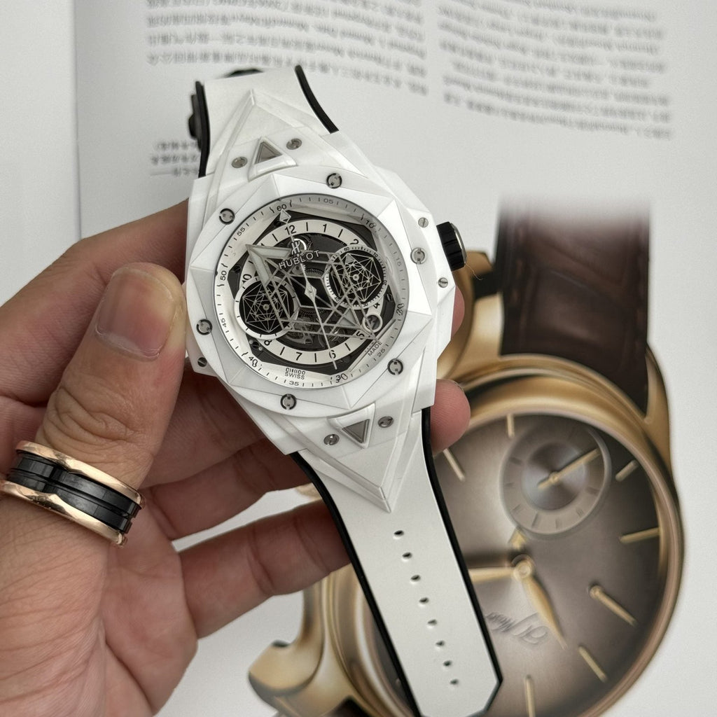 Hublot  Watch Big Bang Sang Bleu II White Ceramic 45mm