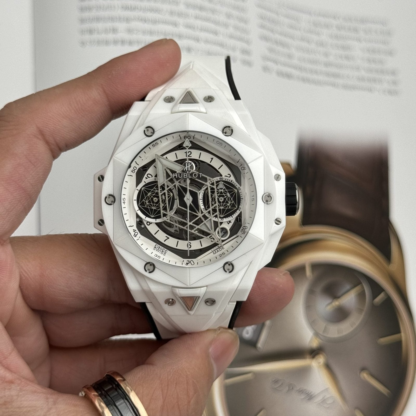 Hublot  Watch Big Bang Sang Bleu II White Ceramic 45mm