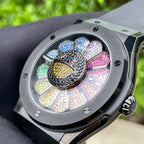 Hublot Watch Takashi Murakami Rainbow Ceramic Rubber Strap 45mm