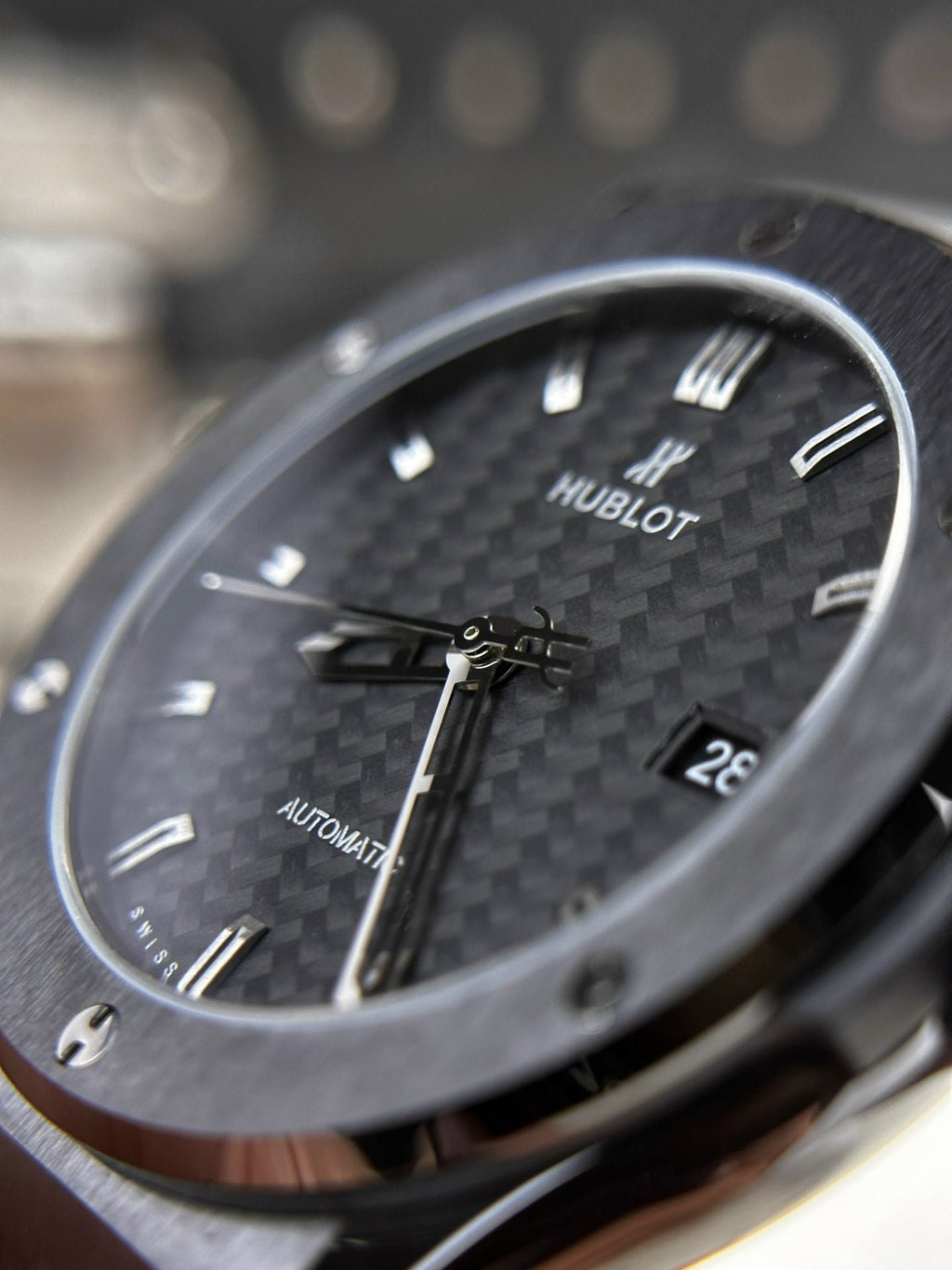 Hublot Classic Fusion Watch Ceramic Carbon Dial 42mm