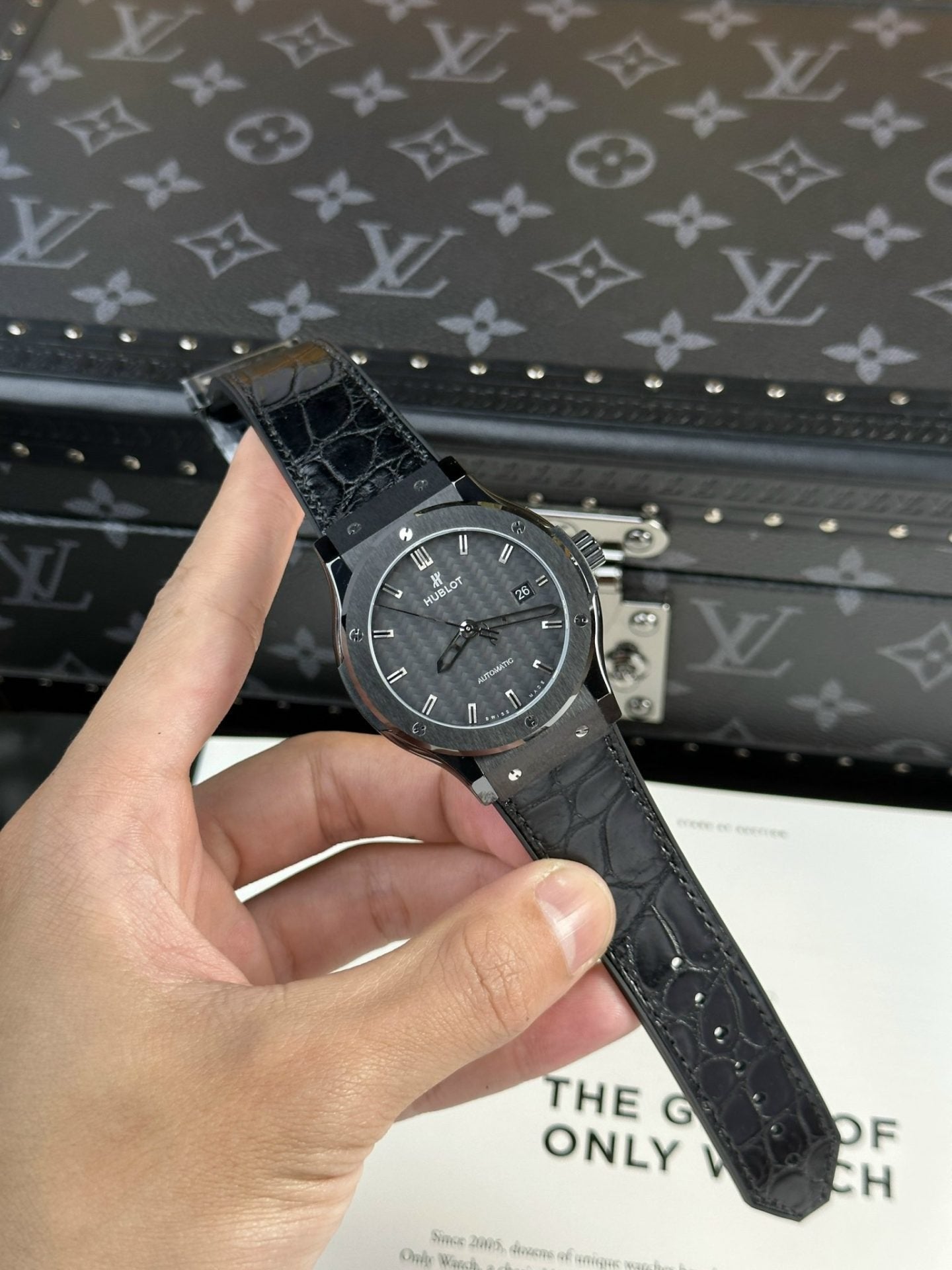 Hublot Classic Fusion Watch Ceramic Carbon Dial 42mm