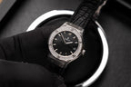 Hublot Watch With Diamonds Bezel Black Dial 33mm