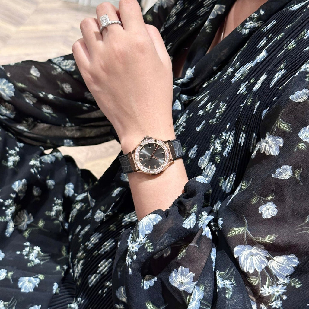 Hublot Women Watch With Moissanite Diamond 33mm