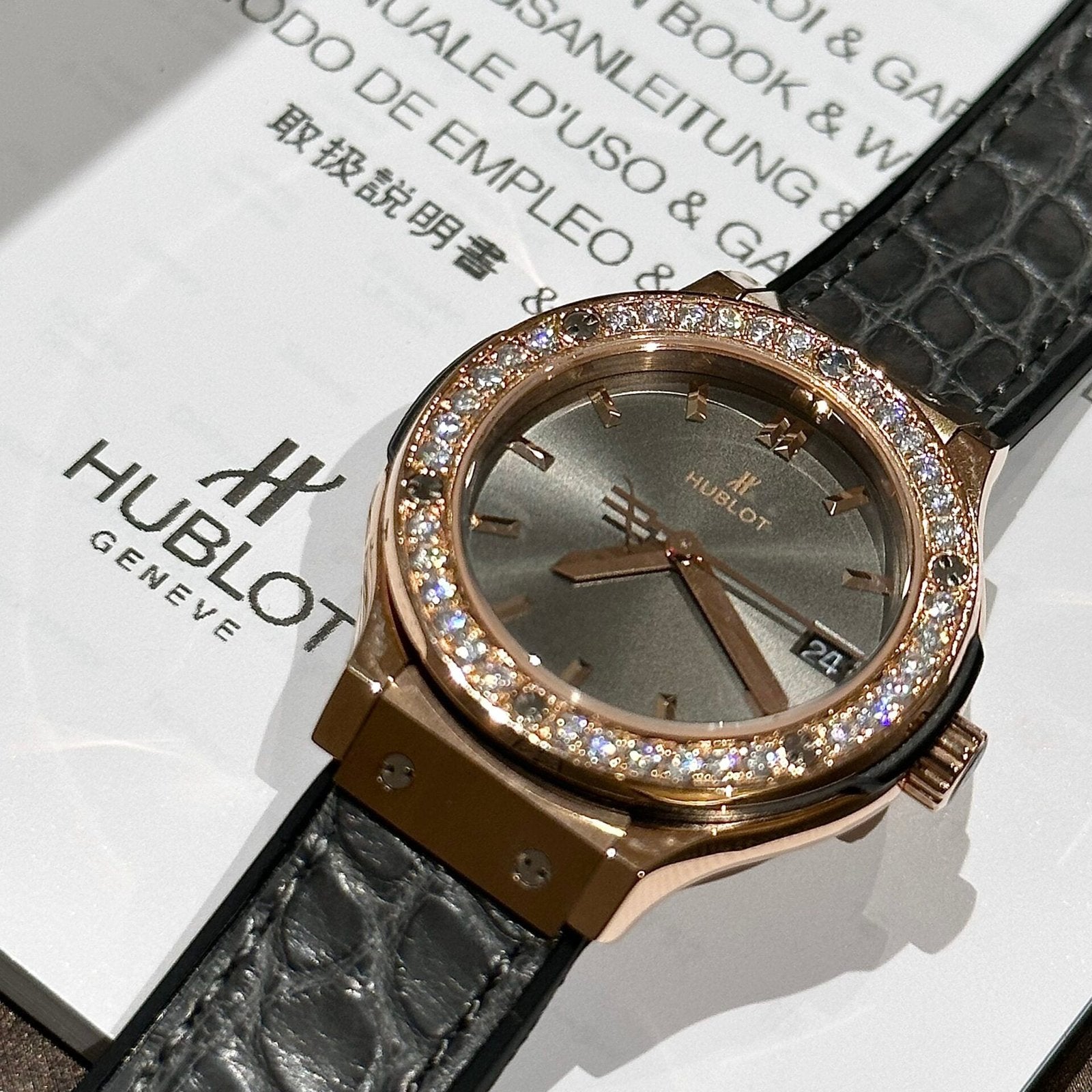 Hublot Women Watch With Moissanite Diamond 33mm