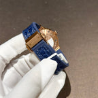 Hublot Watch With Moissanite Diamonds Blue 33mm