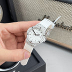 Hublot Watch Classic Fusion White Dial Moissanite Diamonds 33mm