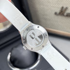 Hublot Watch Classic Fusion White Dial Moissanite Diamonds 33mm
