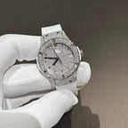 Hublot Classic Fusion Watch White Full Moissanite Diamonds 33mm