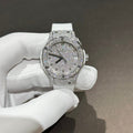 Hublot Classic Fusion Watch White Full Moissanite Diamonds 33mm