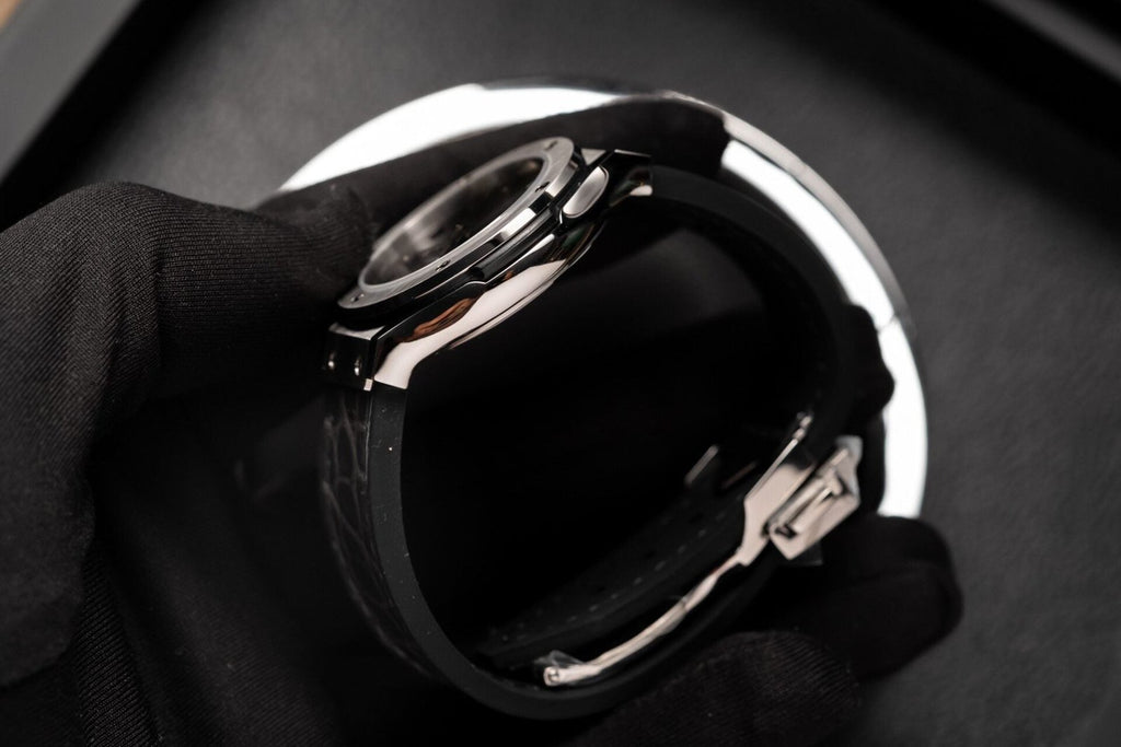 Hublot Women Watch Gray Dial Leather Strap 33mm