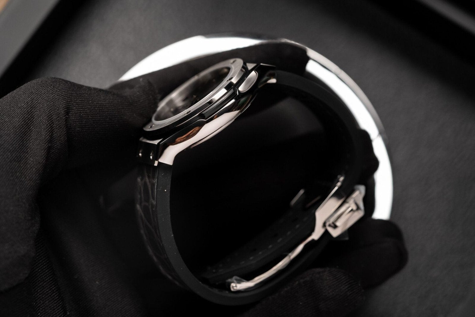 Hublot Watch Classic Fusion Black Dial Leather Strap 33mm