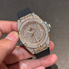 Hublot Watch One Click Gold Wrapped With Full Moissanite 39mm