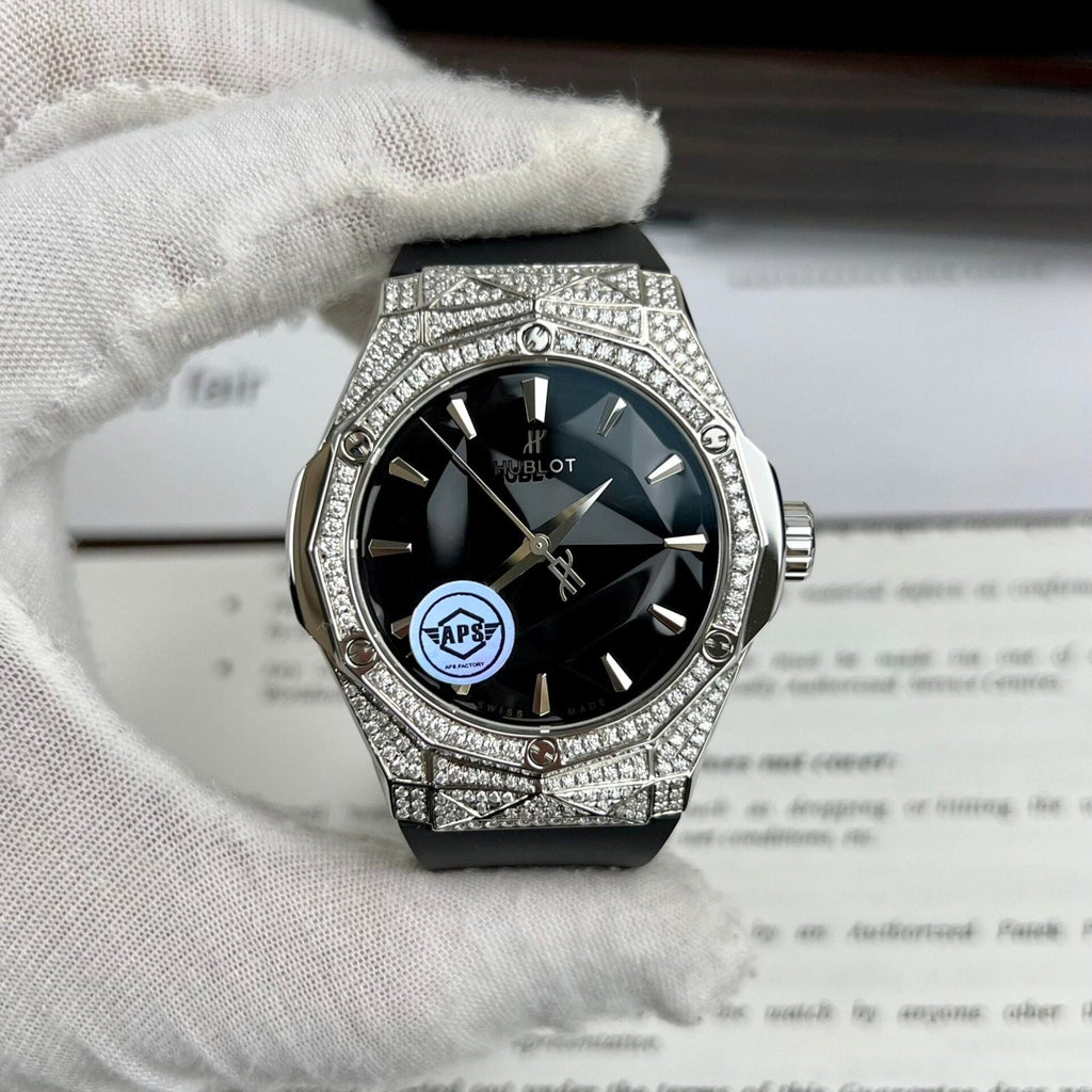 Hublot Orlinski  Watch Black Dial Moissanite Diamonds 40mm