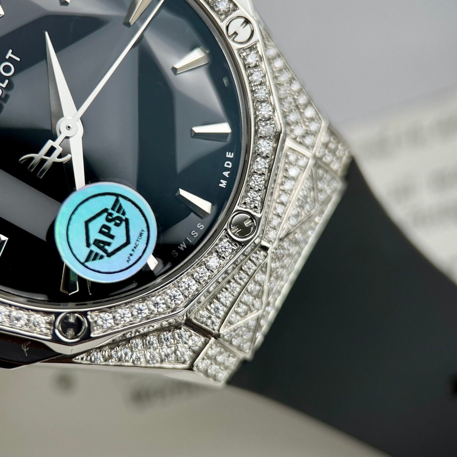 Hublot Orlinski  Watch Black Dial Moissanite Diamonds 40mm